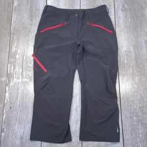 Salomon Hiking Capri Pants Womens 8 Grey ClimaWind Softshell Outdoor Trekking